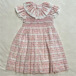 Vintage Girls Floral Ruffle Dress Size 4T
